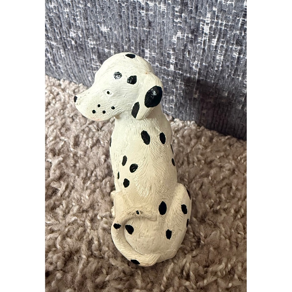 Vintage Dalmatian Puppy Figurine Sitting Dog Statue 3.5" - Picture 3 of 6